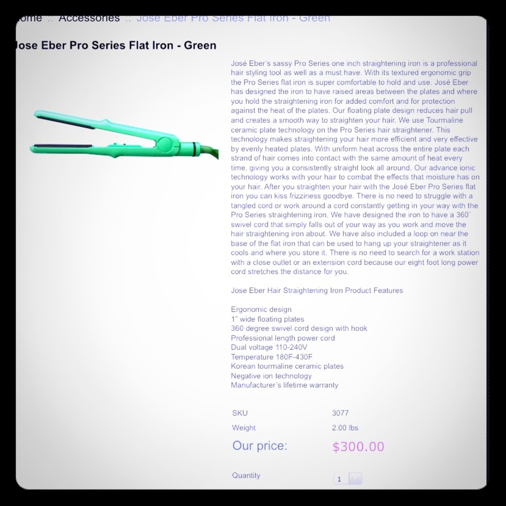 Jose Eber Professional flat iron